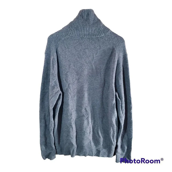 J Crew Sweater Mens XL Pullover Shawl Collar Lambs ‎ Wool Grey Button Front - Picture 2 of 7